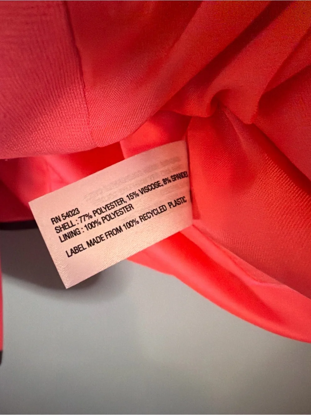 GAP Academy Blazer Neon Pink Coral Contrast Trim Preppy Career Jacket Size 2 - Picture 5 of 7
